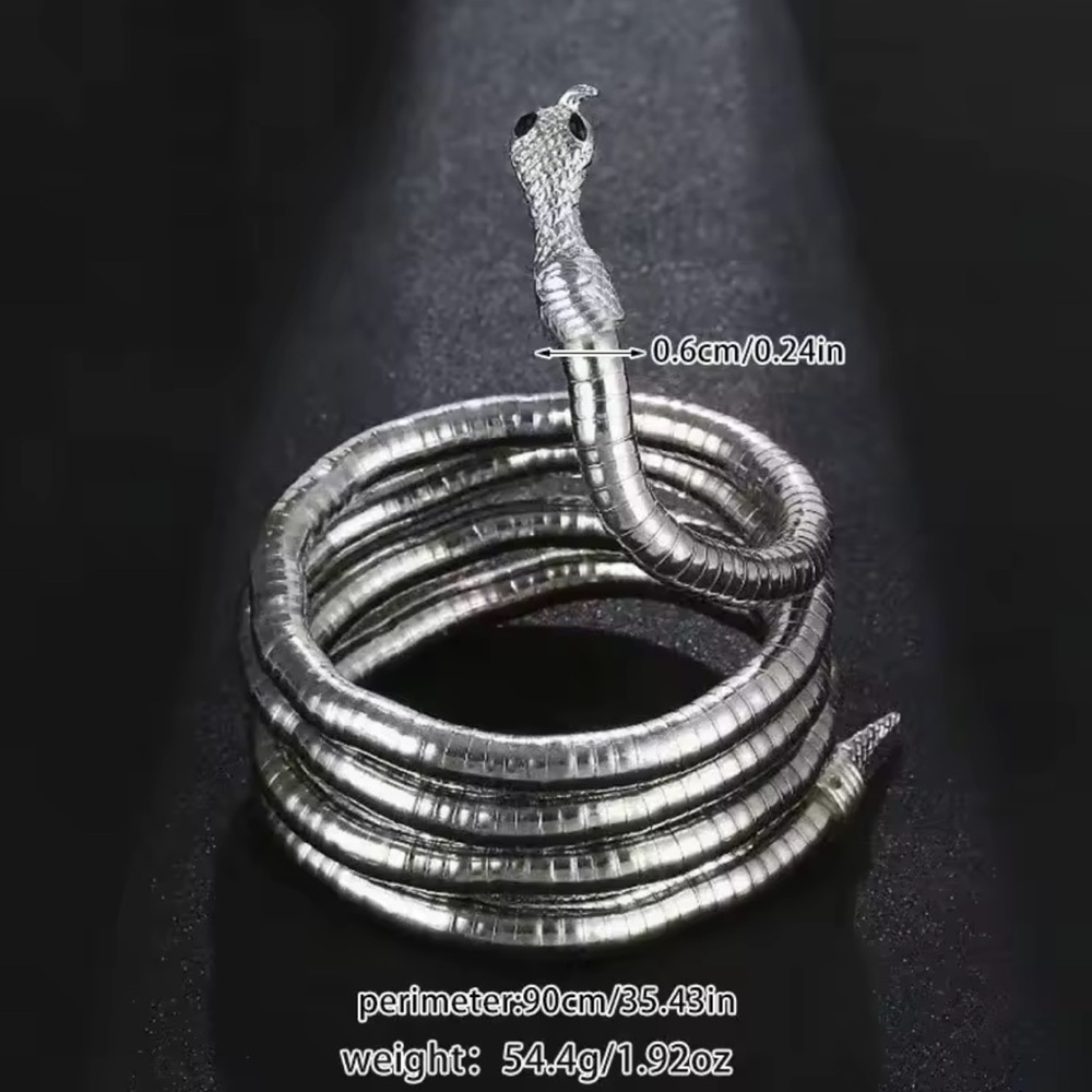 Serpent multi  Gold Snake Necklace - Picture 8 of 10